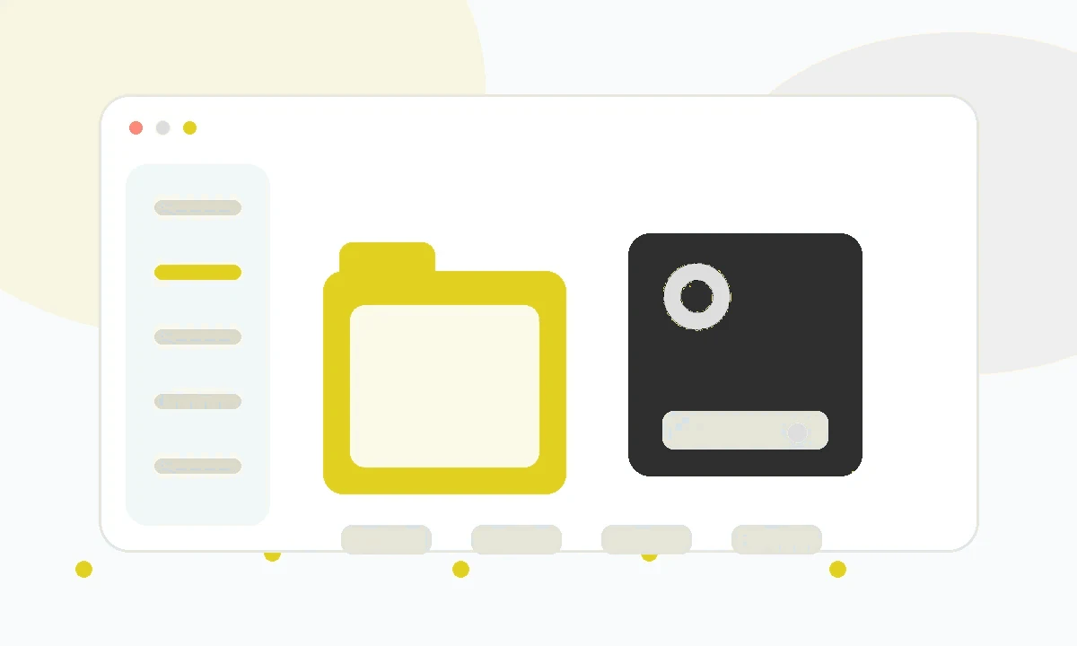 Abstract HFS drive and folder visual for the HFS Explorer guide library